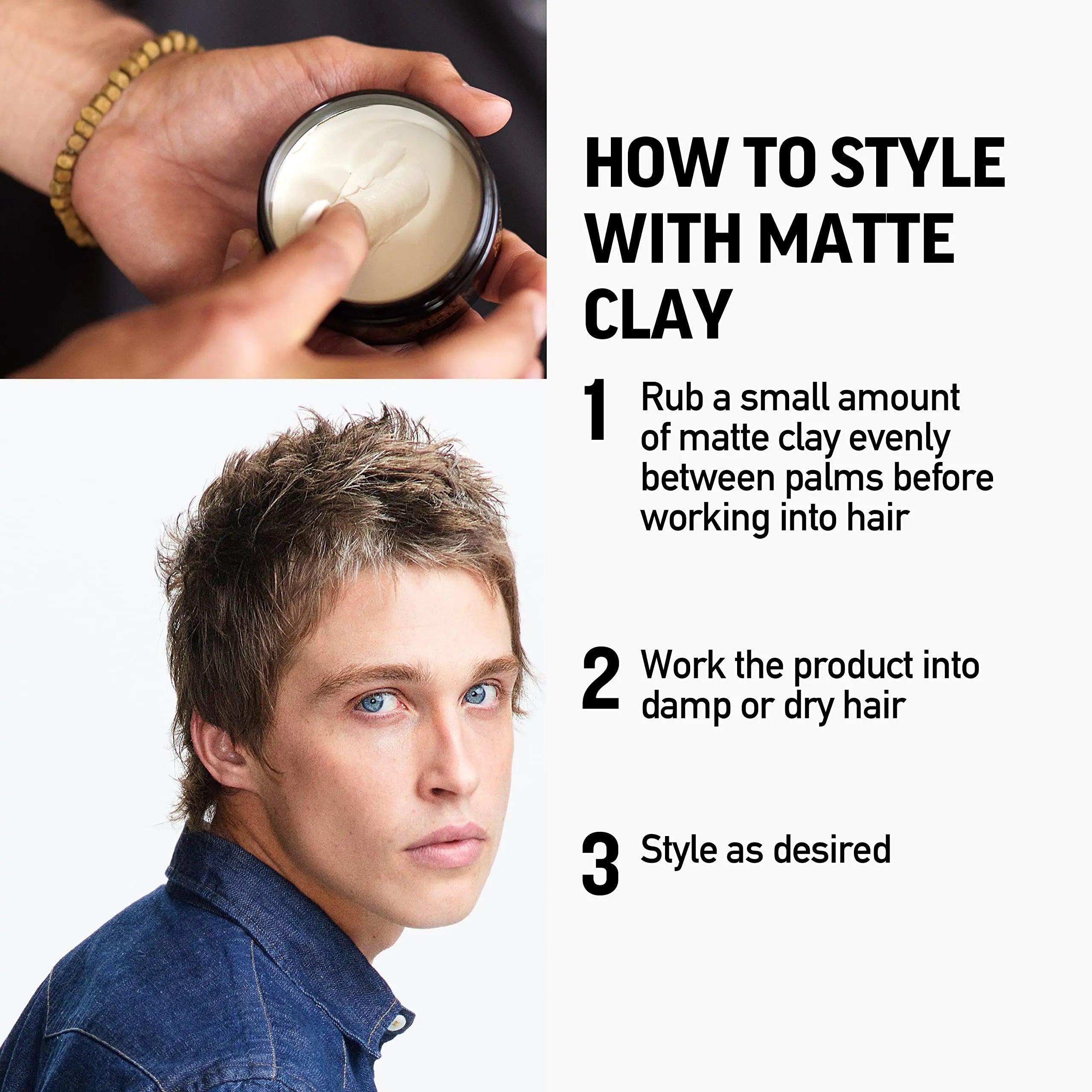 American Crew Men's Hair Matte Clay, Like Hair Gel with Medium/High Hold, 3 Oz (Pack of 1) Unscented 3 Ounce (Pack of 1) - Evallys.com # #