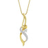 Espira 10K Yellow Gold 1/20 cttw Round Cut Diamond Accent Swirl Pendant Necklace (H-I, I1-I2) - Evallys.com # #