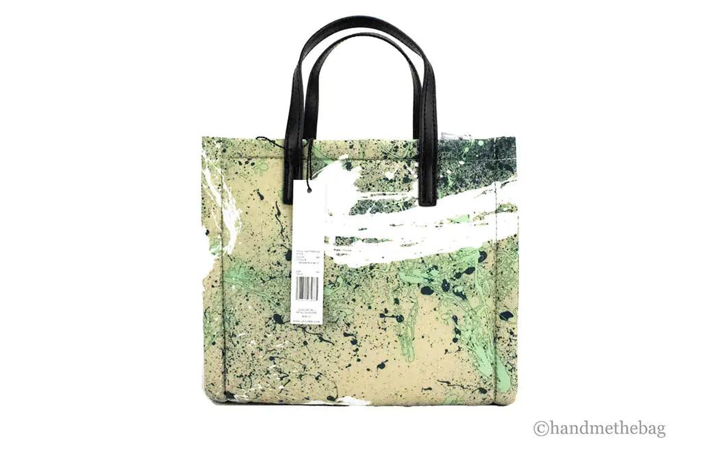 Marc Jacobs Mini Green Multi Splatter Paint Nylon Tote - Evallys.com # #