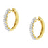 10KT Yellow Gold Diamond Huggy Hoop Earrings (1/2 cttw, J-K Color, I2-I3 Clarity) - Evallys.com # #