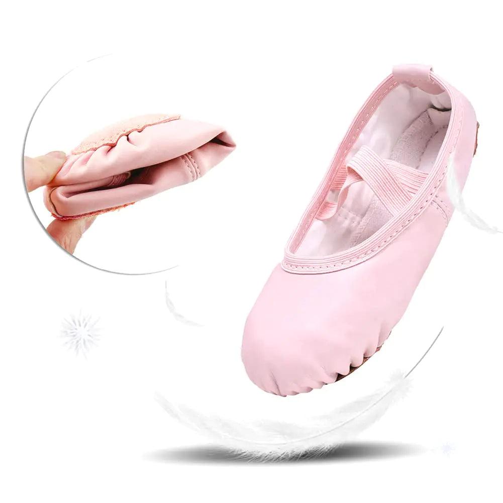 Stelle Ballet Shoes for Girls Toddler Ballet Slippers Soft Leather Boys Dance Shoes for Toddler/Little Kid/Big Kid 9 Toddler Pink - Evallys.com # #