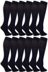 Winterlace Women’s Trouser Socks, Opaque Stretchy Nylon Knee High, Many Colors, 6 or 12 Pairs 12 Pairs Black - Evallys.com # #