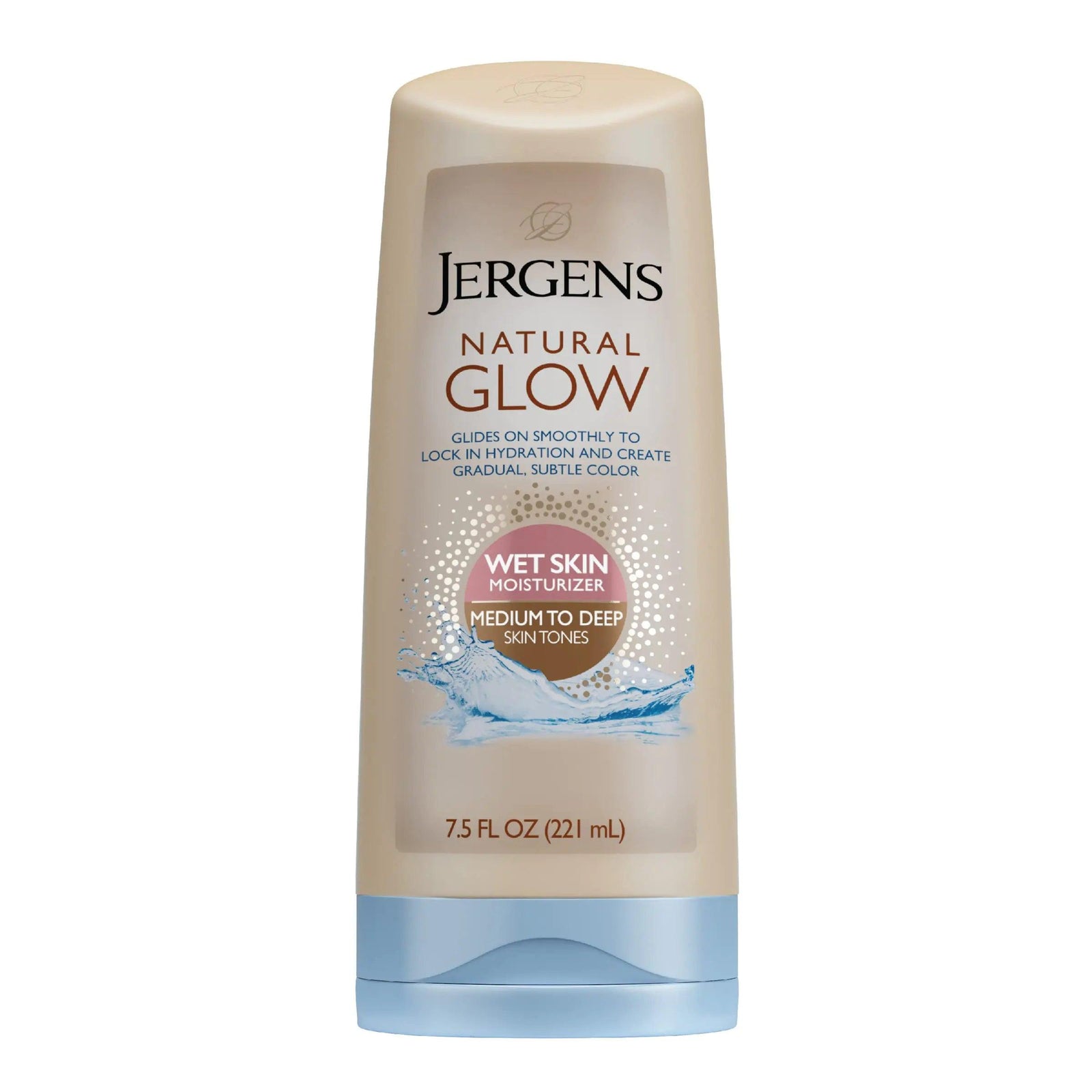 Jergens Natural Glow In Shower Lotion, Self Tanner for Medium to Deep Skin Tone, Sunless Tanning Wet Skin Lotion for Gradual, Flawless Color, 7.5 Ounce (Packaging May Vary) Single Medium to Tan - Evallys.com # #