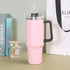 40Oz Cafe Mug Insulated Tumbler with Handle Lids Straw Stainless Steel Coffee Termos Cup Car Vacuum Flasks Portable Water Bottle - Evallys.com # #