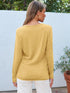 AUTOMET Womens Long Sleeve Round Neck Shirts Basic Tee Fall Tops Outfits Clothes 2024 01yellow X-Large - Evallys.com # #