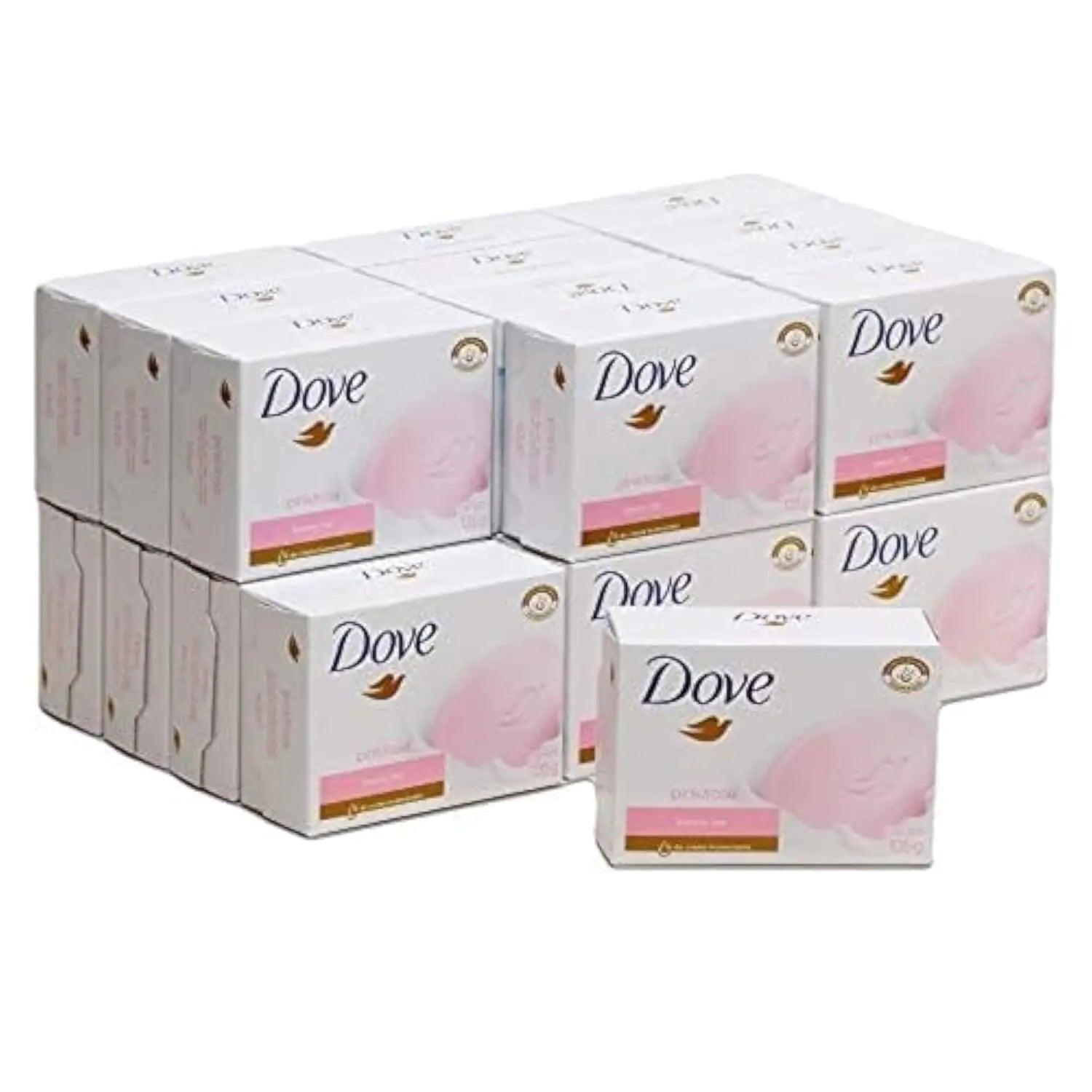 Dove Beauty Cream Bar Soaps, Pink/Rosa - 135g / 4.76oz x 24 Pack 1 Ounce (Pack of 114) - Evallys.com # #