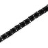 .925 Sterling Silver 3.0 Cttw Miracle-Set Treated Black Diamond Round Miracle Plate Tennis Bracelet (Black Color, I3 Clarity) - 7.25" - Evallys.com # #