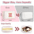 Initial Cosmetic Bag for women, Preppy Small Makeup Bag, PU Leather Waterproof Toiletry Bag, Monogrammed Birthday Gifts For Women, Stuff for girls (Pearly White S) Pearly White-Pink - Evallys.com # #