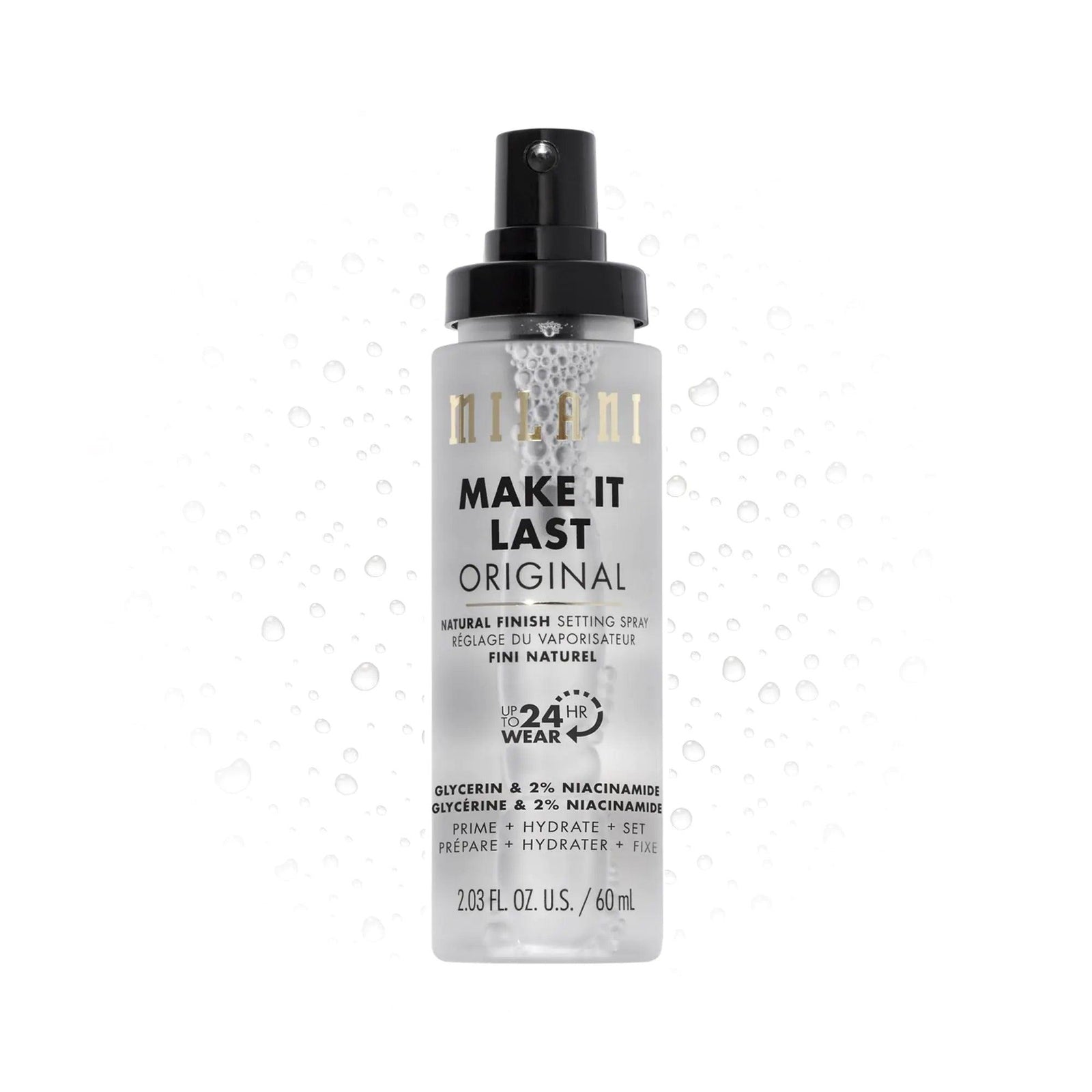 Milani Make It Last Original - Natural Finish Setting Spray 3-in-1 Setting Spray and Primer- Prime + Correct + Set Makeup Finishing Spray and Primer - Long Lasting Makeup Primer and Spray 2.03 Fl. Oz - Evallys.com # #