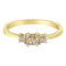 10K Yellow Gold 1/4 cttw 4-Prong Princess-Cut Diamond 3 Stone Ring Band (L-M Color, I1-I2 Clarity) - Evallys.com # #