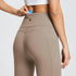 BALEAF Women's Leggings with Pockets Tummy Control Workout High Waisted Athletic Running 7/8 Ultra Soft Gym Yoga Ankle Pants 25" inseam Small Light Brown - Evallys.com # #