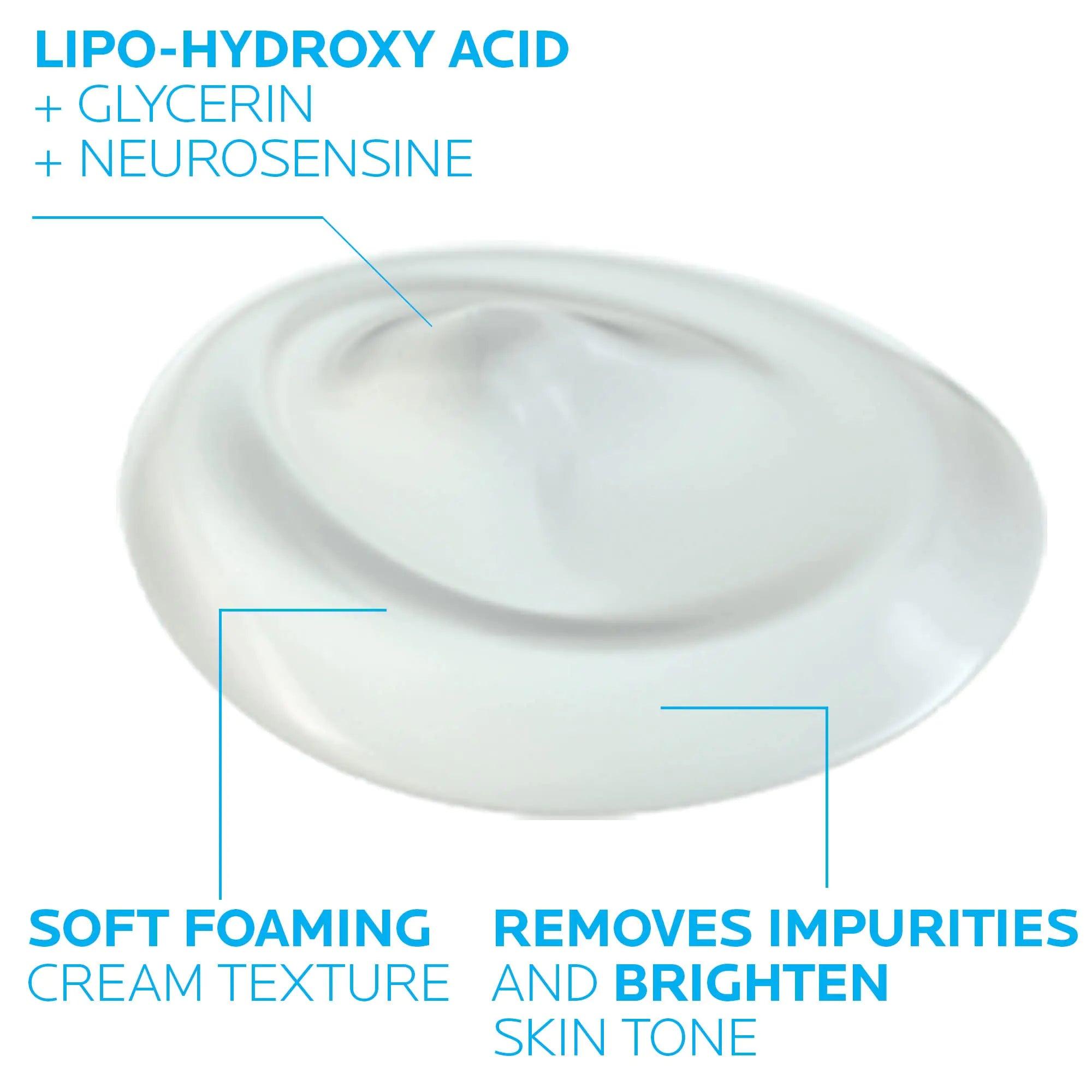 La Roche-Posay Pigmentclar Brightening Face Cleanser, Exfoliating Face Wash with LHAs, Dark Spot Remover and Skin Tone Brightening, Fragrance Free Foaming Cream Cleanser (Pack of 1) - Evallys.com # #