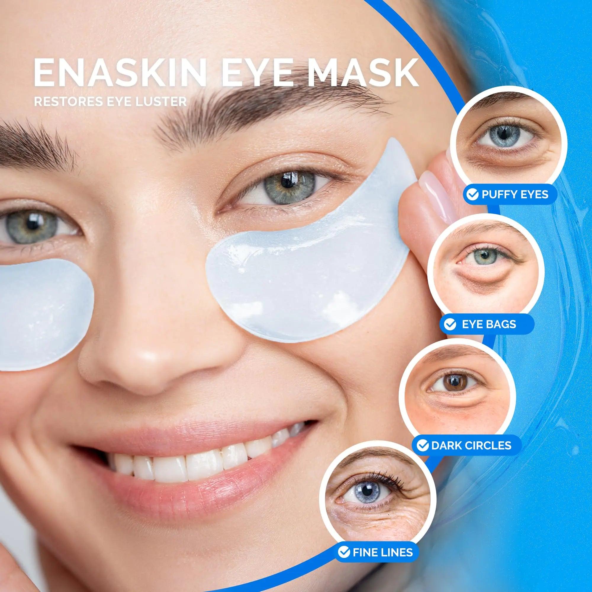 Enaskin Naturals Under Eye Patches for Dark Circles: 30 Pairs Retinol Collagen Eye Gels Mask - Reduce Wrinkles Puffy & Bags - Skin Treatment Pads - Anti Aging Moisturizer For Women (Blue) Blue - Evallys.com # #