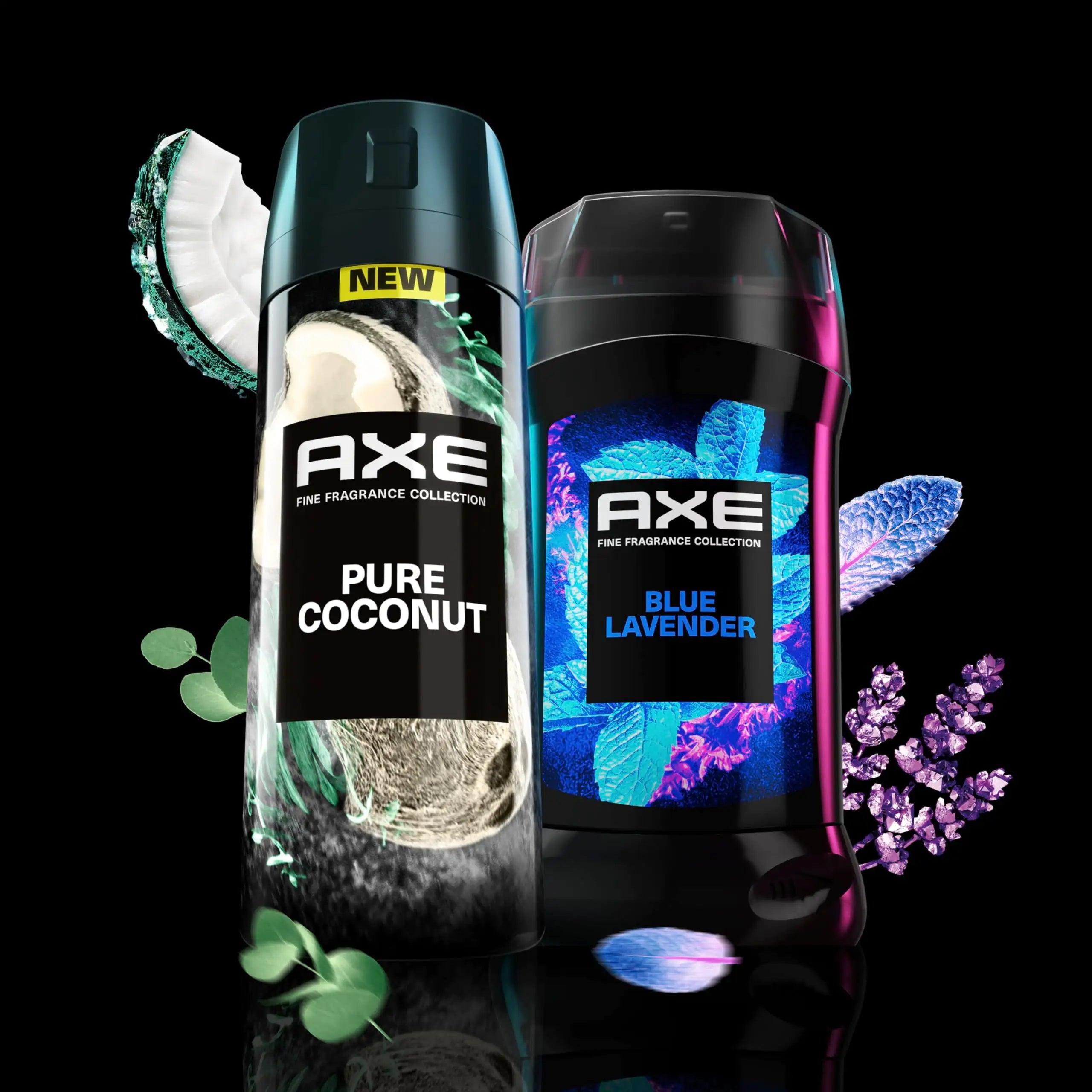 AXE Fine Fragrance Collection Premium Deodorant Body Spray for Men Pure Coconut 3 Count with 72H Odor Protection and Freshness Infused with Coconut, Eucalyptus, and Oak Essential Oils 4 oz 4 Ounce (Pack of 3) - Evallys.com # #