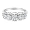 .925 Sterling Silver 1/2 cttw Lab Grown Diamond 5 Flower Ring (F-G Color, VS2-SI1 Clarity) - Evallys.com # #