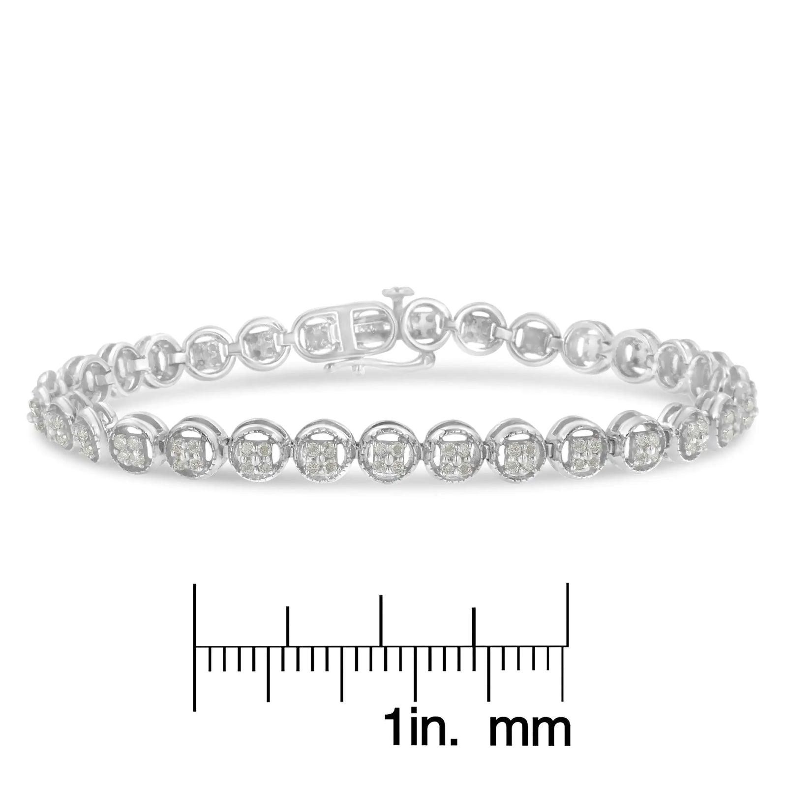 .925 Sterling Silver 1-1/3 Cttw Diamond 7