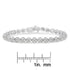 .925 Sterling Silver 1-1/3 Cttw Diamond 7" Open Circle Wheel Link Tennis Bracelet (I-J Color, I2-I3 Clarity) - Evallys.com # #