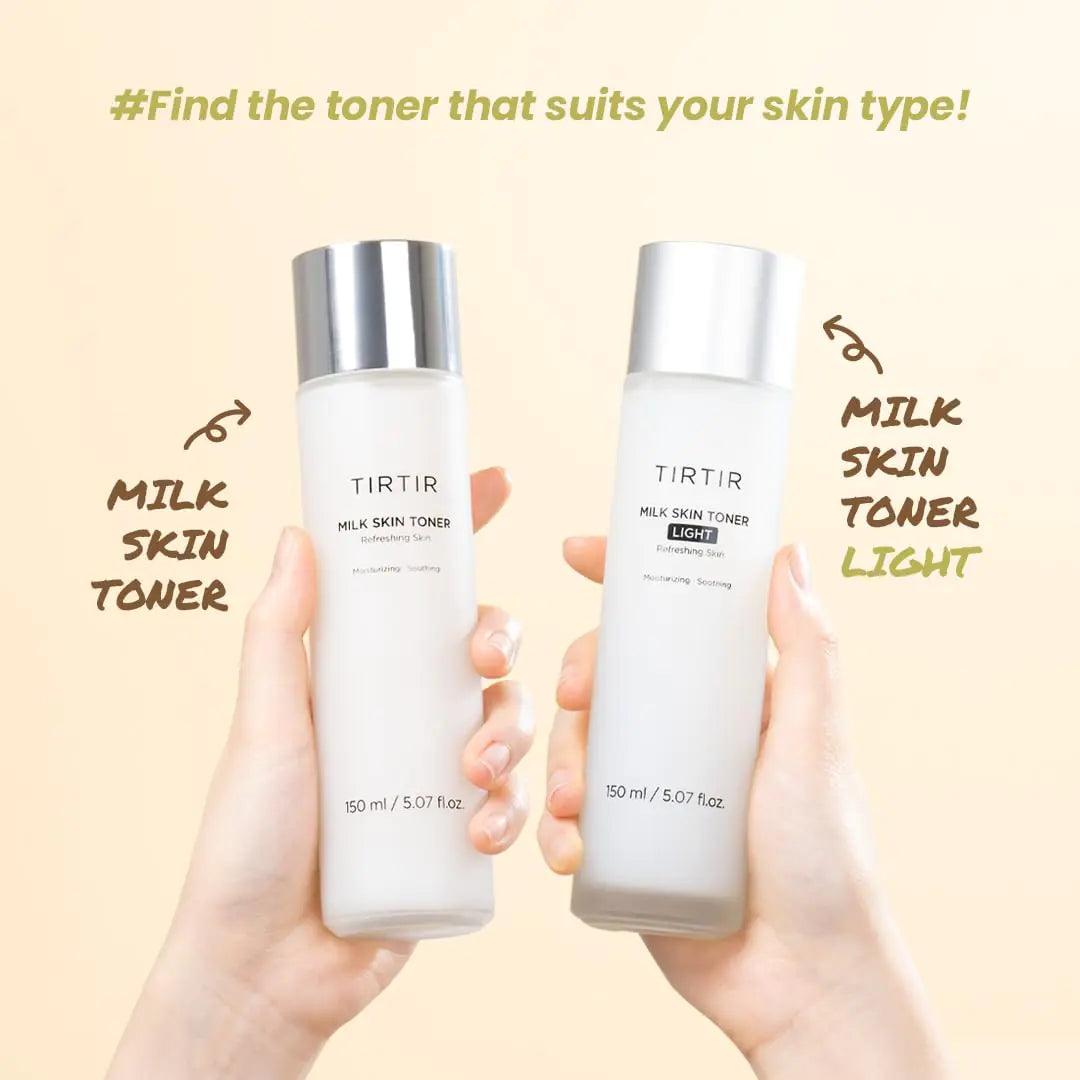 TIRTIR Milk Skin Toner Light | Instant Hydration with 4% Niacinamide, Pore-tightening, Vegan toner for Acne-prone, Sensitive & Oily skin, Fungal Acne Safe, Panthenol, Allantoin, Vitamin B, 0.67 Fl Oz 0.67 Fl Oz (Pack of 1) - Evallys.com # #