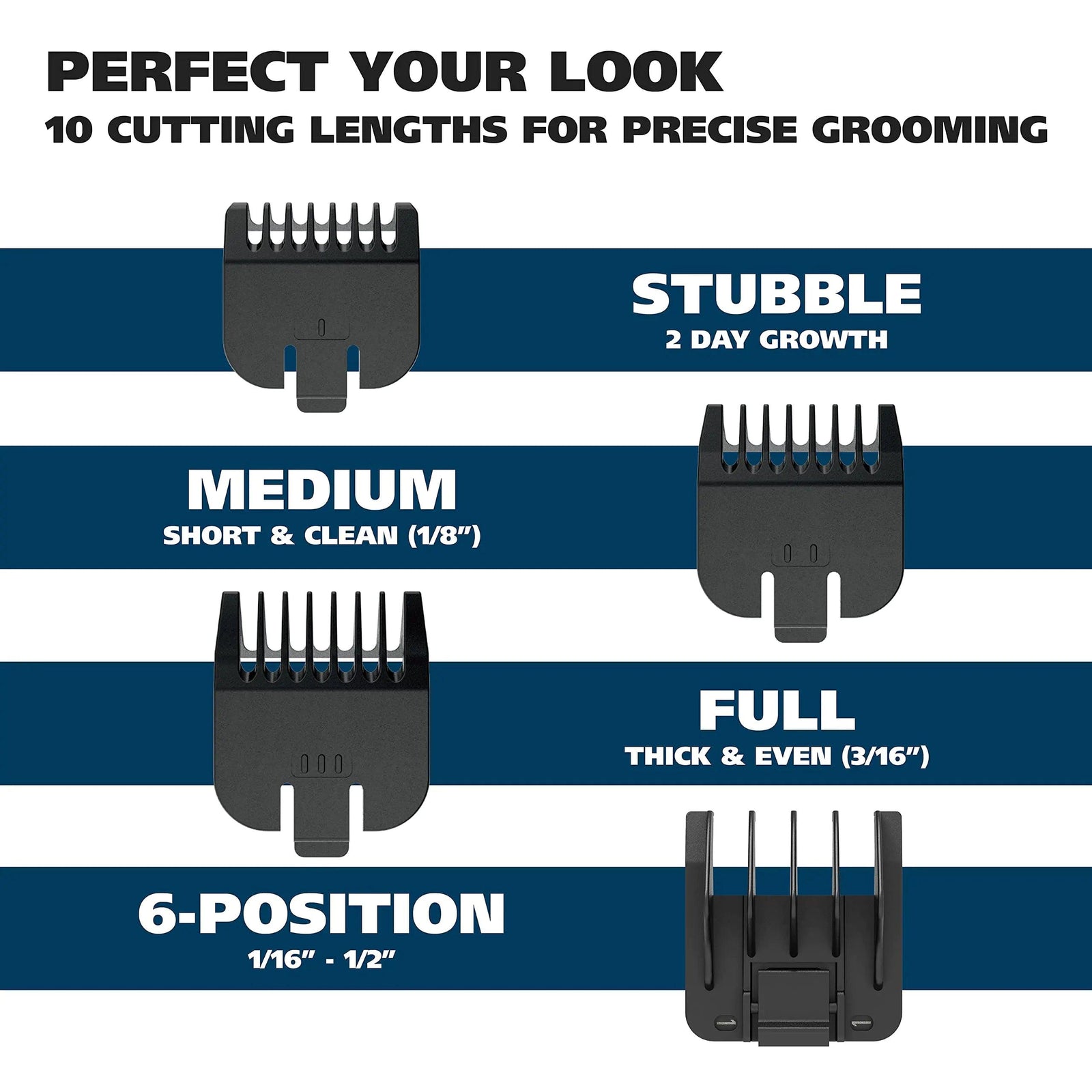 Wahl Groomsman Battery Operated Facial Hair Trimmer for Beard & Mustache Trimming Including Light Detailing and Body Grooming – Model 9906-717V Silver - Evallys.com