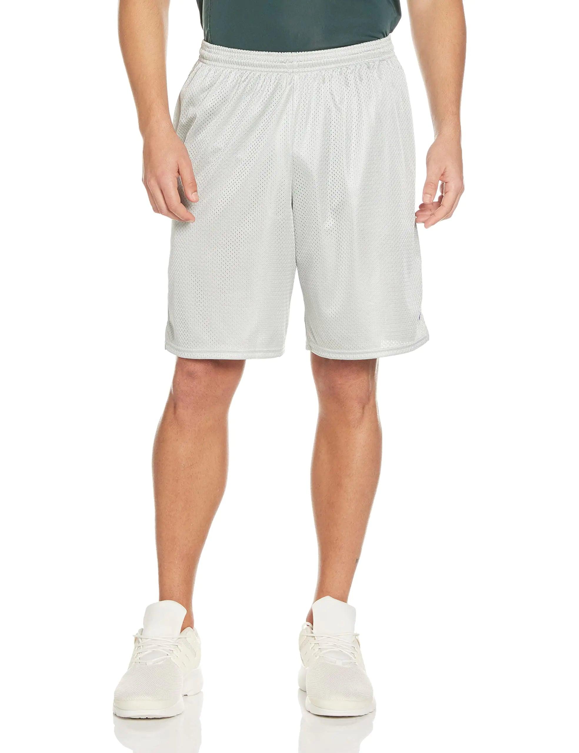 Champion Men's Shorts, Men's Mesh Gym Shorts, Lightweight Athletic Shorts (Reg. Or Big & Tall) Standard X-Large Athletic Gray C Patch Logo - Evallys.com # #