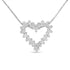 14K White Gold Round Cut Diamond Shimmering Love Heart Pendant Necklace (0.20 cttw, H-I Color, SI2-I1 Clarity) - Evallys.com # #