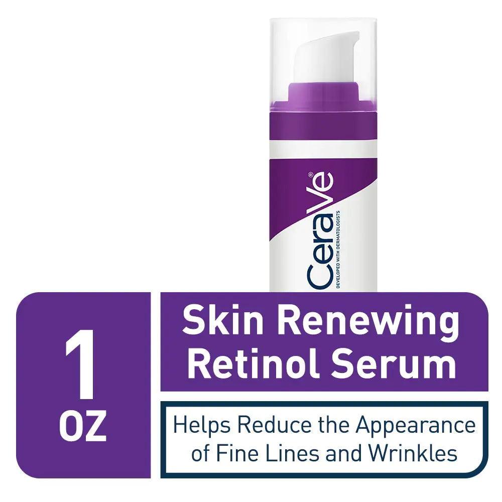 CeraVe Anti Aging Retinol Serum | Cream Serum for Smoothing Fine Lines and Skin Brightening | With Retinol, Hyaluronic Acid, Niacinamide, and Ceramides | 1 Ounce - Evallys.com # #