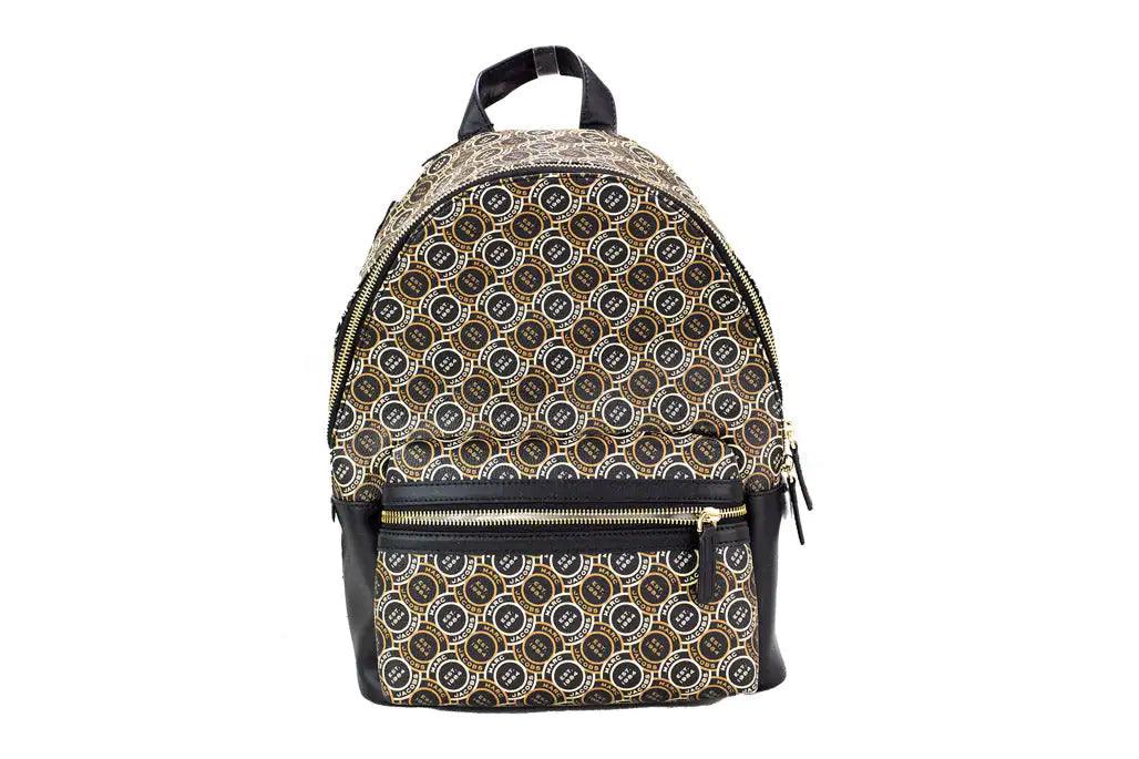 Marc Jacobs Signet Medium Black Logo Printed Backpack - Evallys.com # #