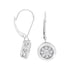 .925 Sterling Silver 3/4 cttw Lab Grown Diamond Cluster Dangle Earring (F-G Color, VS2-SI1 Clarity) - Evallys.com # #