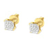 10K Gold Princess Diamond Composite Stud Earring (1/2 cttw, I-J Color, I1-I2 Clarity) - Evallys.com # #