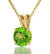 14k Yellow Gold Leo Necklace Zodiac Pendant 24k Gold Inscribed on Crystal - Evallys.com # #