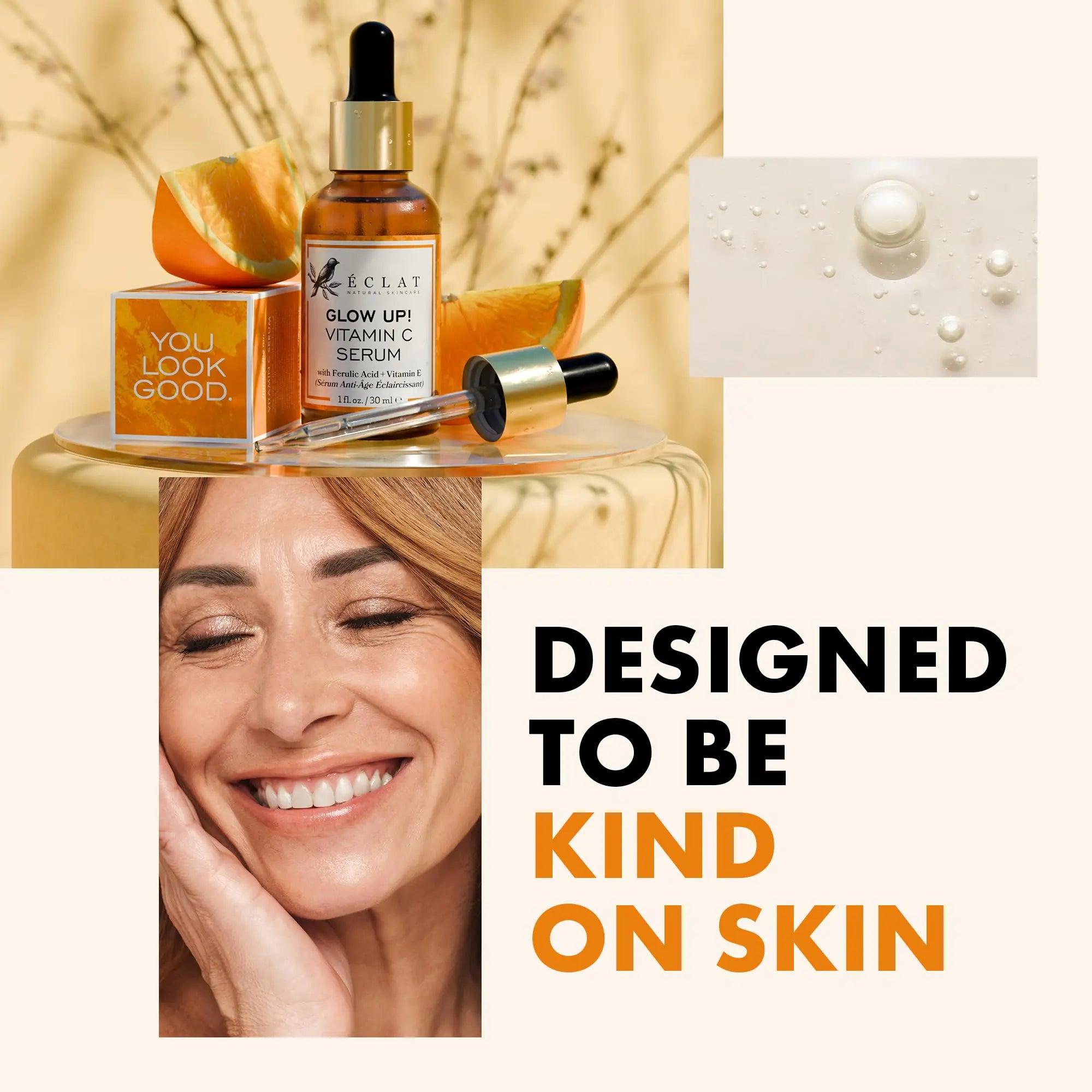 Vitamin C Face Serum - Dark Spot Remover Facial Serum, Vit C Serum with Hyaluronic Acid, Ferulic Acid, & Vit E - Anti Aging and Skin Brightening Serum, Pure Vitamin C Serum Skin Care - Evallys.com