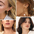 36 Pairs Gold Hoop Earrings Set for Women, Fashion Chunky Gold Hoop Earrings Multipack, Hypoallergenic Pearl Chain Twisted Statement Earring Pack for Birthday Party Jewelry D-gold-36 pcs - Evallys.com # #