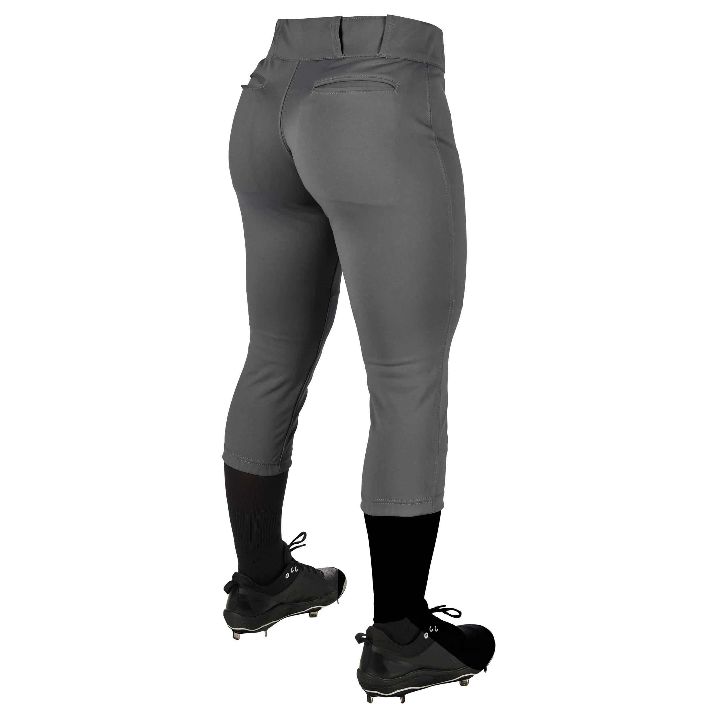 CHAMPRO Girl's Tournament Traditional Low-Rise Softball Pants Large Graphite - Evallys.com # #