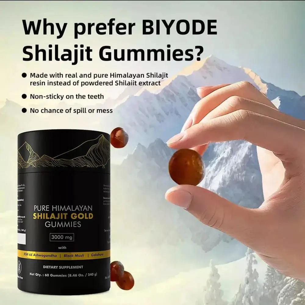 Himalayan Shilajit Gummies 3000mg with Ashwagandha & Gokshura - Evallys.com
