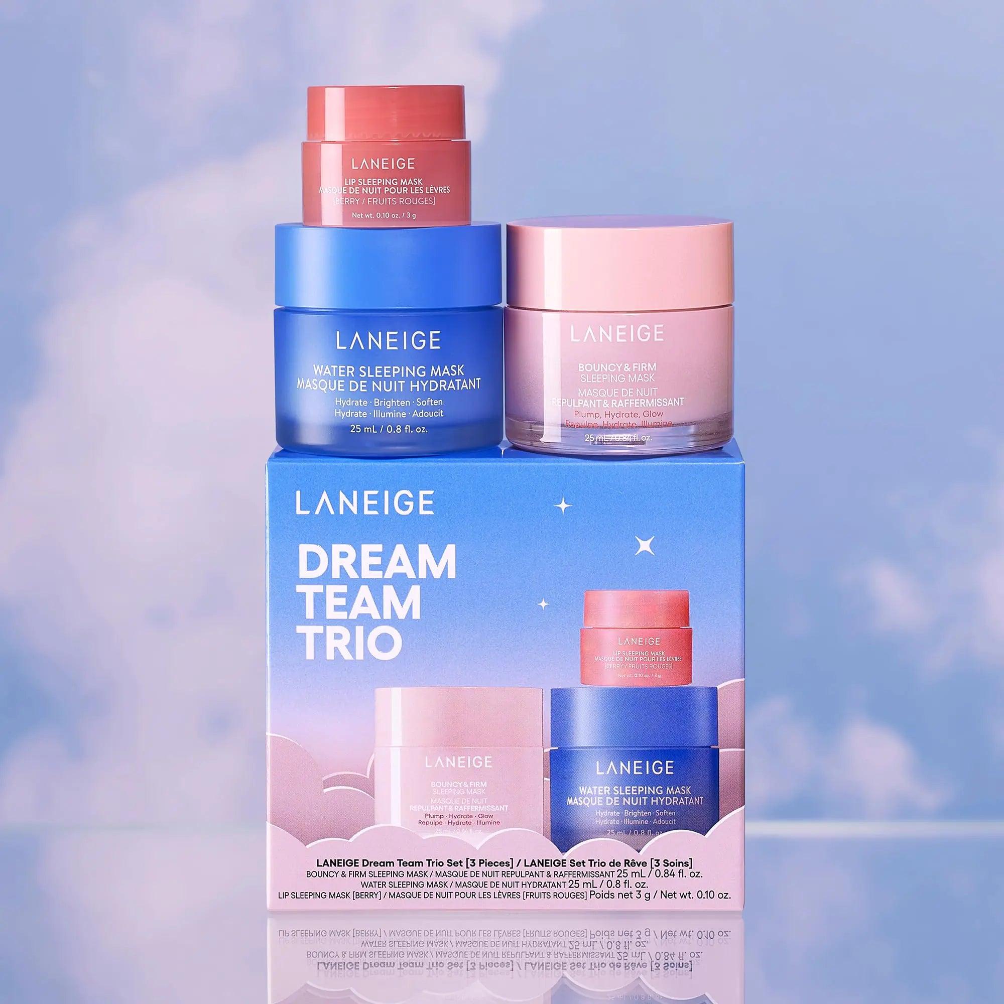 LANEIGE Water Sleeping Mask: Korean Overnight Mask, Squalane, Probiotic-Derived Complex, Hydrate, Barrier-Boosting, Visibly Smooth and Brighten Dream Team Trio - Evallys.com # #