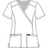 Cherokee Scrubs for Women Mock Wrap Top with 3 Pocket, Back Princess Seams WW610 X-Large Pewter - Evallys.com # #