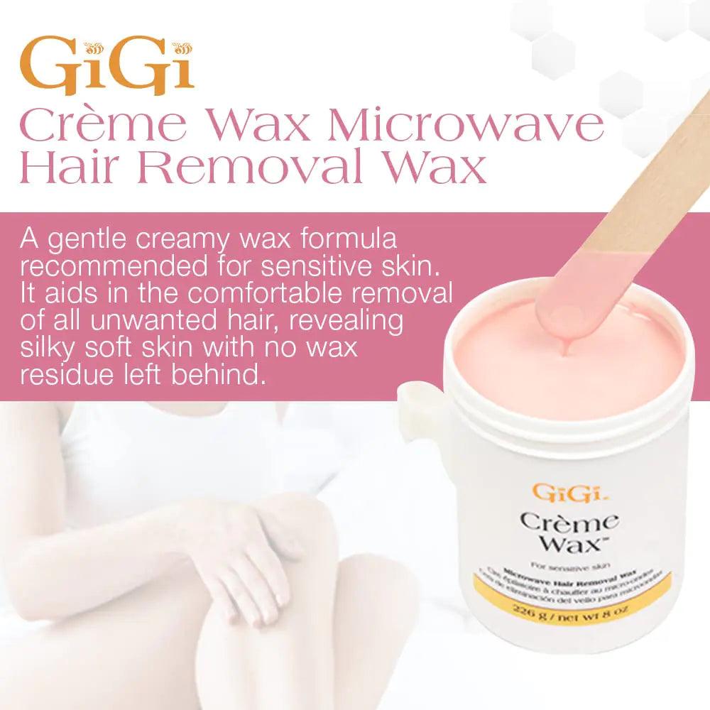 GiGi Crème Wax for Sensitive Skin - Microwave Hair Removal Wax, 8 Ounces Creme Wax - Evallys.com # #