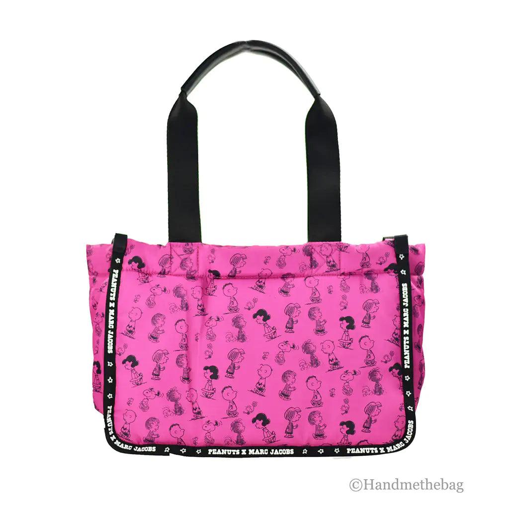 Marc Jacobs X Peanuts Medium Fuschia Nylon Tote - Evallys.com # #