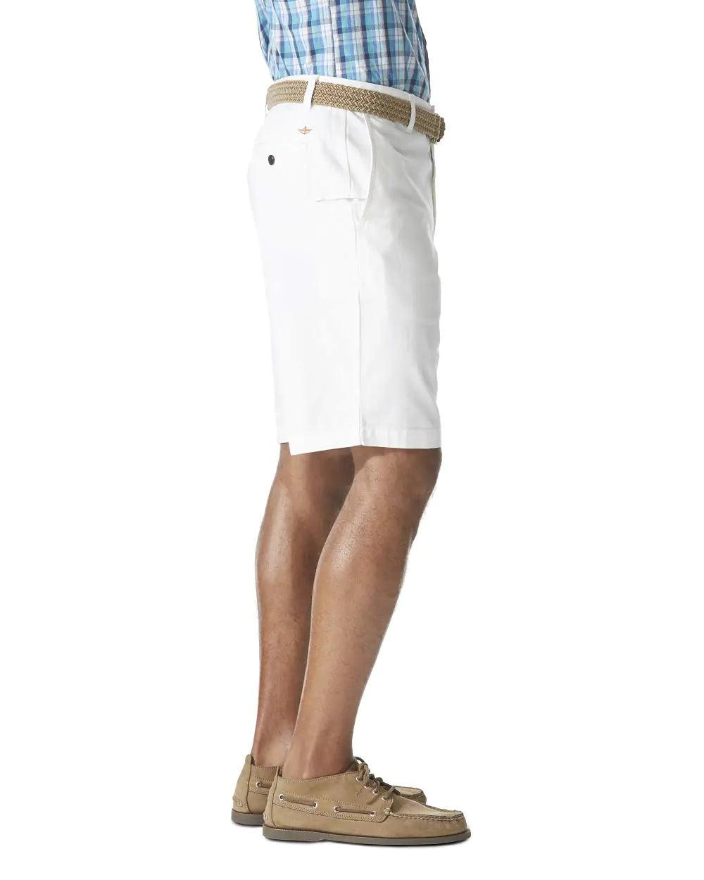 Dockers Men's Perfect Classic Fit Shorts (Regular and Big & Tall) Standard 33 White Cap - Evallys.com # #