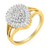 10K Yellow Gold Diamond Cocktail Ring (1/4 Cttw, I-J Color, I3 Clarity) - Evallys.com # #