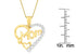 10K Yellow Gold Round Cut Diamond Mom Heart Pendant Necklace (0.25 cttw, H-I Color, I1-I2 Clarity) - Evallys.com # #