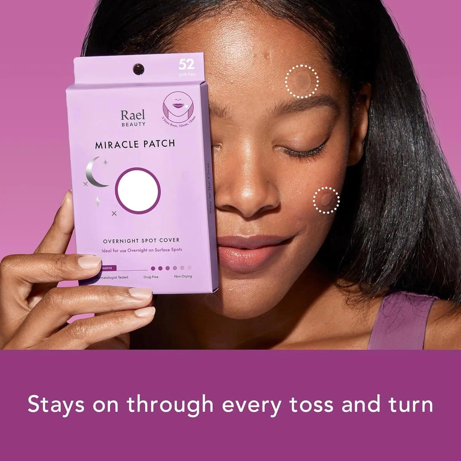 Rael Pimple Patches, Miracle Overnight Spot Cover - Hydrocolloid Acne Patch for Face, Zit & Blemish, Thicker & Extra Adhesion, All Skin Types, Vegan, Cruelty Free, 3 Sizes (104 Count) 104 Count (Pack of 1) - Evallys.com # #