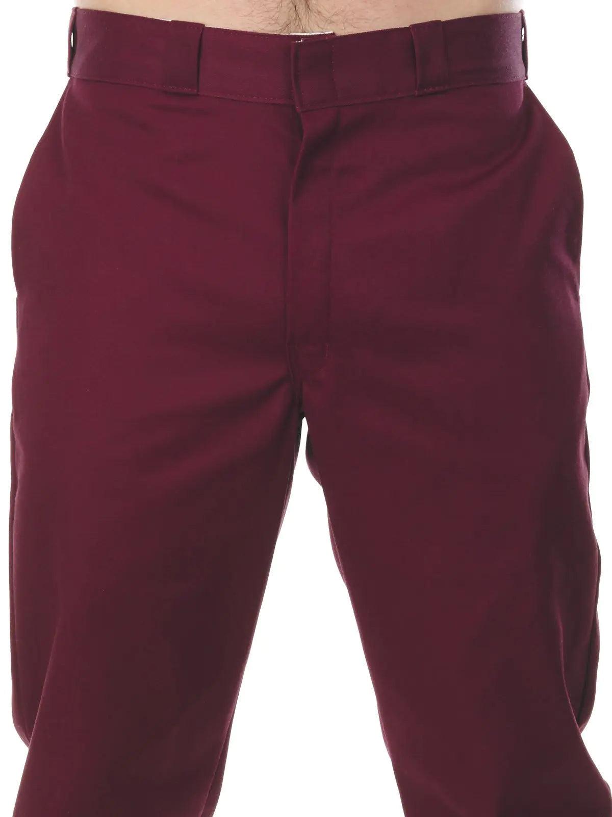 Dickies Men's Original 874 Work Pants 32W x 30L Maroon V1 - Evallys.com # #