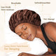 YANIBEST Satin Bonnet Silk Bonnet Adjustable Hair Bonnet for Sleeping Hair Bonnets for Women Curly Natural Hair One Size Brown - Evallys.com