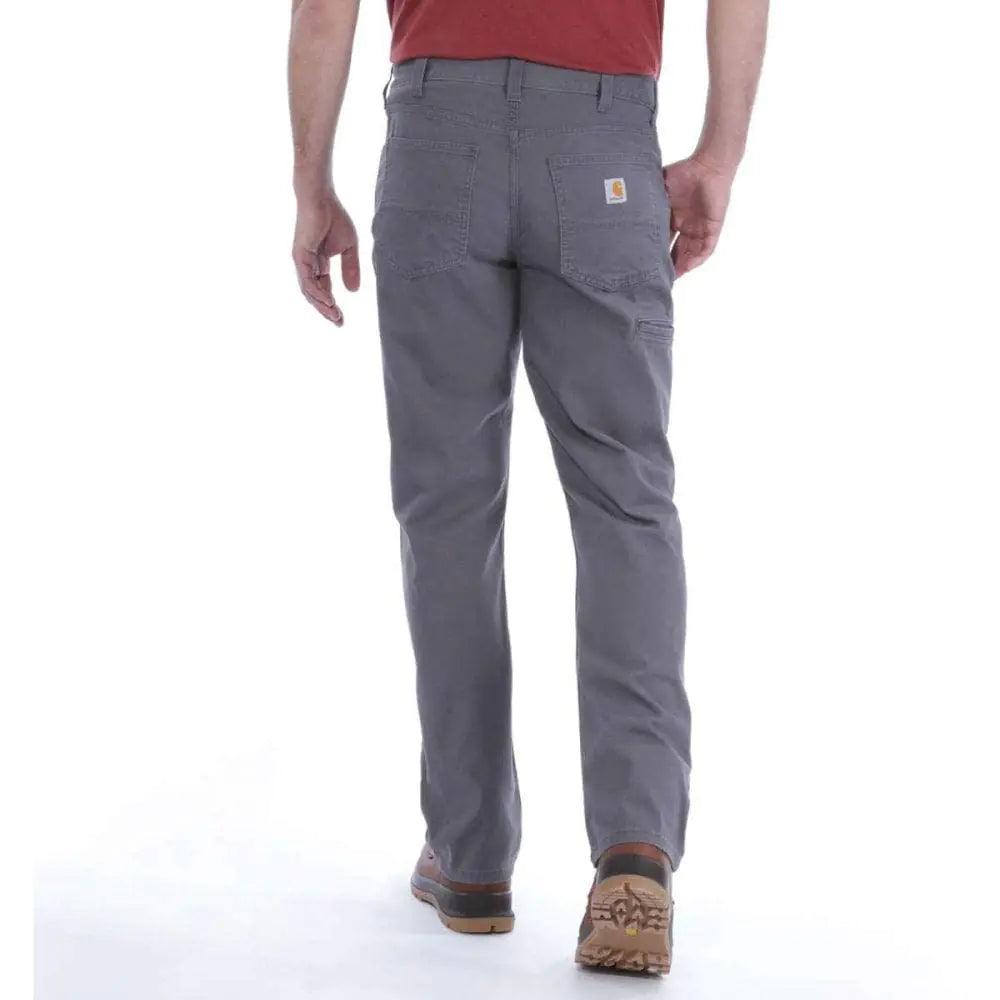 Carhartt Men's Rugged Flex Relaxed Fit Canvas 5Pocket Work Pant 48W x 30L Gravel - Evallys.com # #