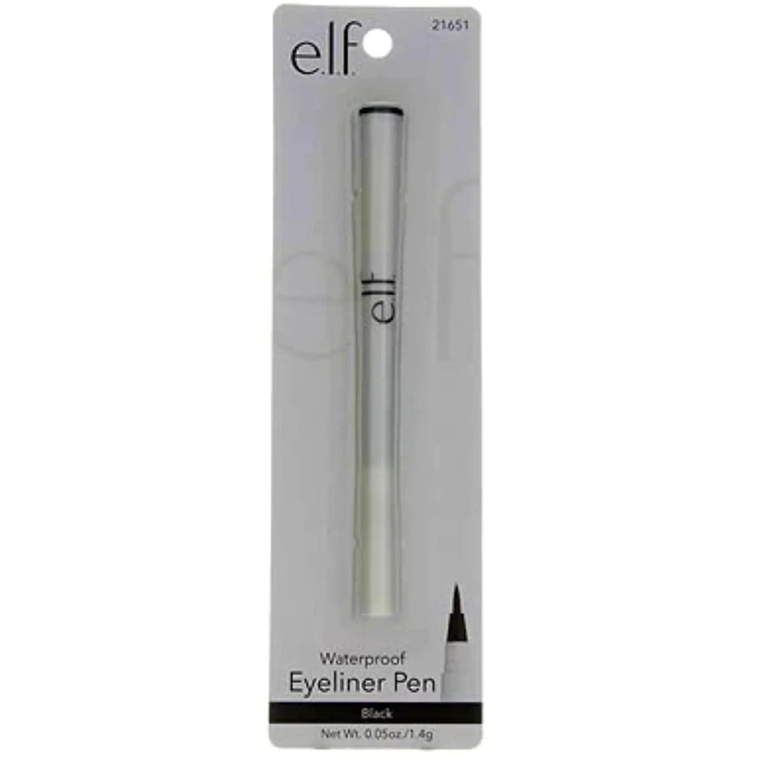 e.l.f. Eyeliner Pen with FeltTip Applicator, Black, 0.05 Fl Oz - Evallys.com # #