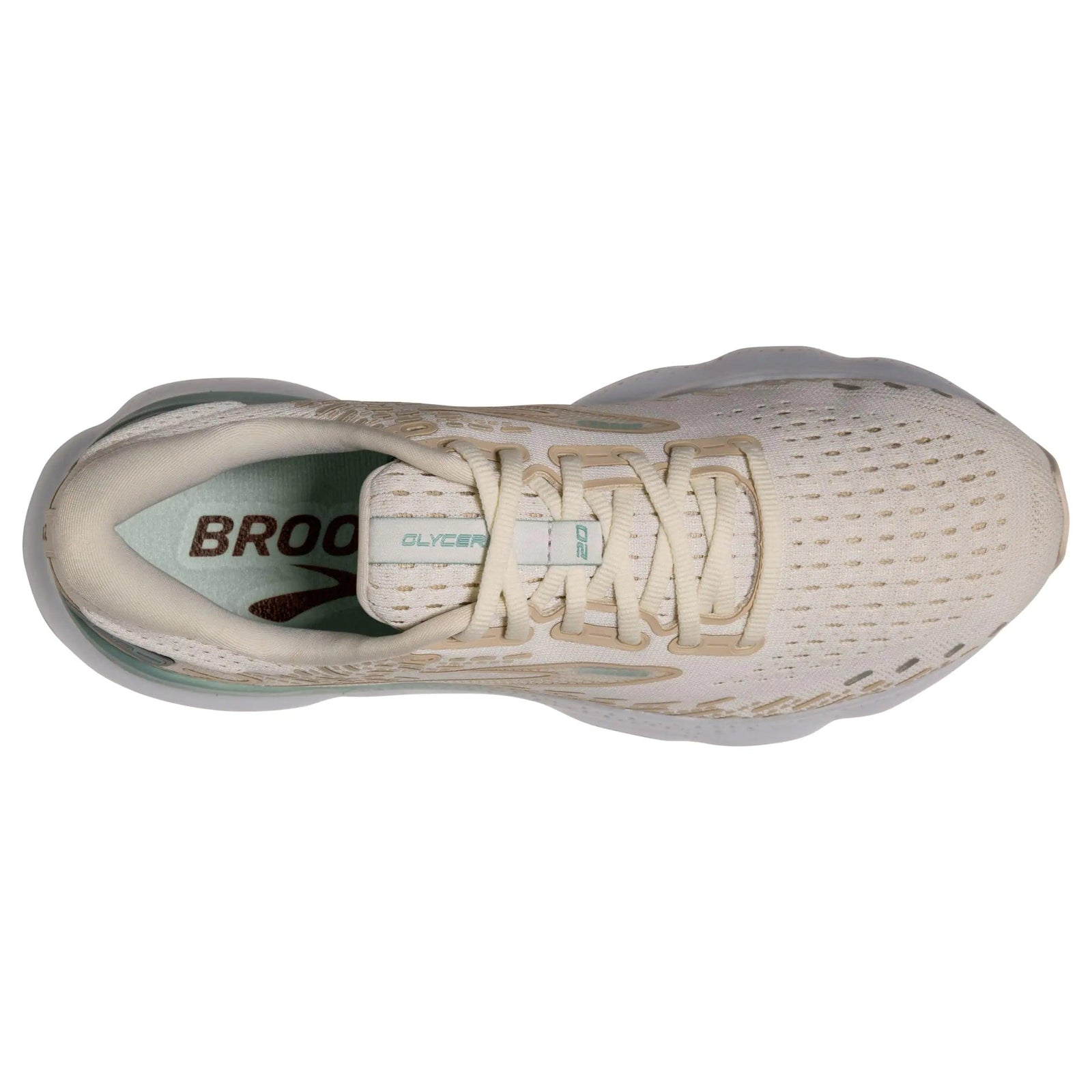 Brooks Men's Glycerin 20 Neutral Running Shoe 11.5 Coconut Milk/Aquifer - Evallys.com # #