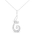 Espira 10K White Gold 1/5 Cttw Brilliant-Cut Diamond Sparkling Spiral 18" Pendant Necklace (J-K color, I2-I3 Clarity) - Evallys.com # #