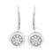 .925 Sterling Silver 3/4 cttw Lab Grown Diamond Cluster Dangle Earring (F-G Color, VS2-SI1 Clarity) - Evallys.com # #