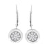 .925 Sterling Silver 3/4 cttw Lab Grown Diamond Cluster Dangle Earring (F-G Color, VS2-SI1 Clarity) - Evallys.com # #